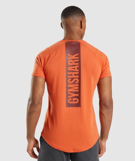 Camiseta Gymshark Bold Hombre Naranjas | MX 675ZVU